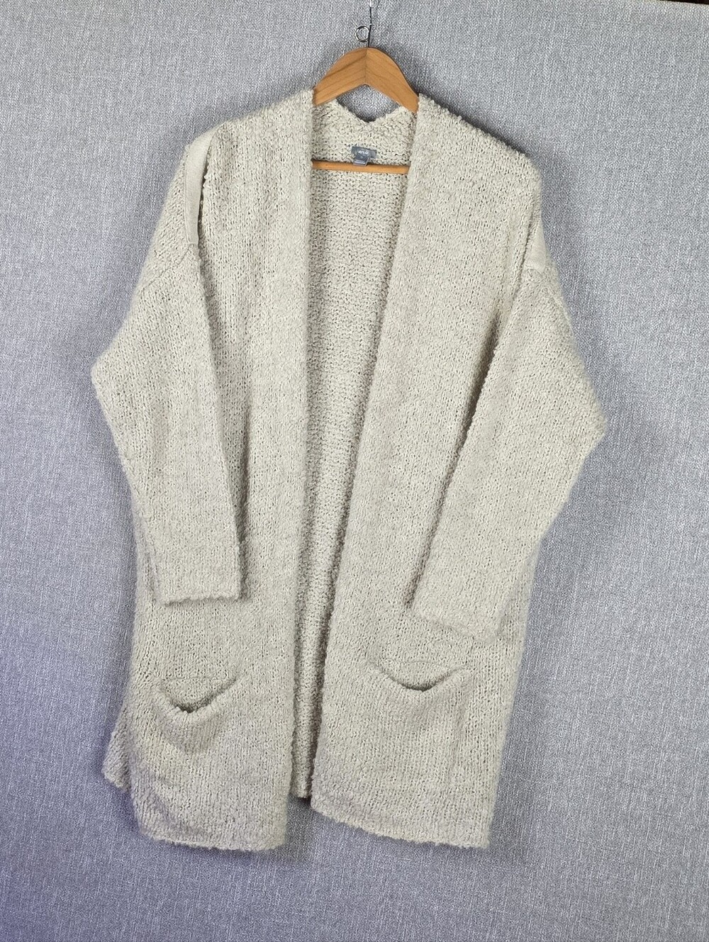 Aerie Cream Cardigan Wool/Alpaca/Acrylic Blend Womens Sz M